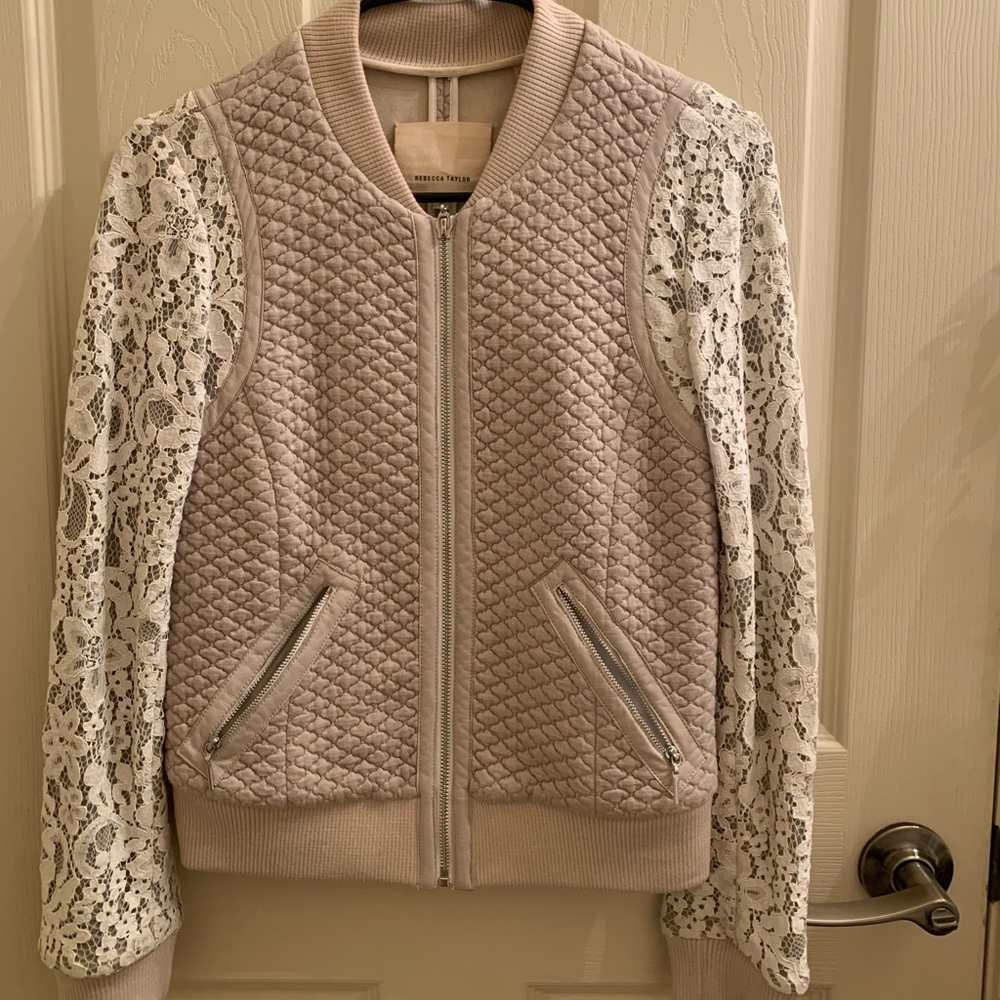 Rebecca Taylor Lace Bomber Jacket